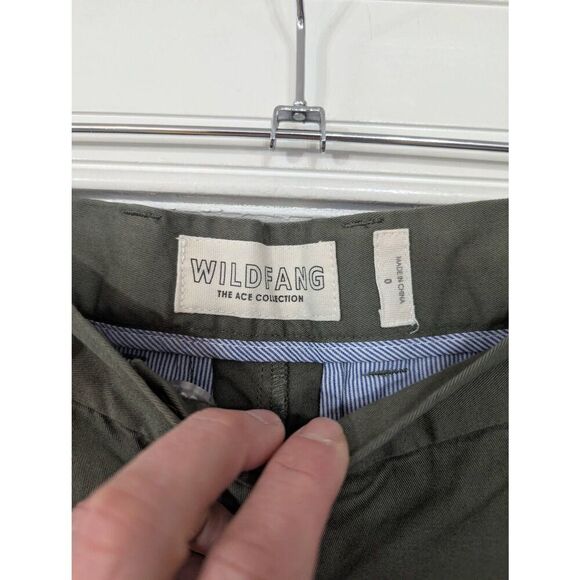 Wildfang Essential Trouser Pants women's size 0 olive green ace collection - Picture 3 of 7